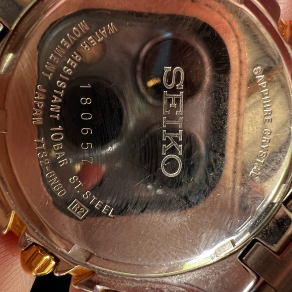 Men's Seiko 7T32-6N6O Alarm Chronograph Wrist Watch - Picture 5 of 6